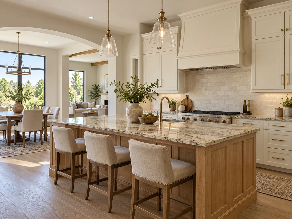Architectural illustration of interior features inspired by Spring Ridge in Plano