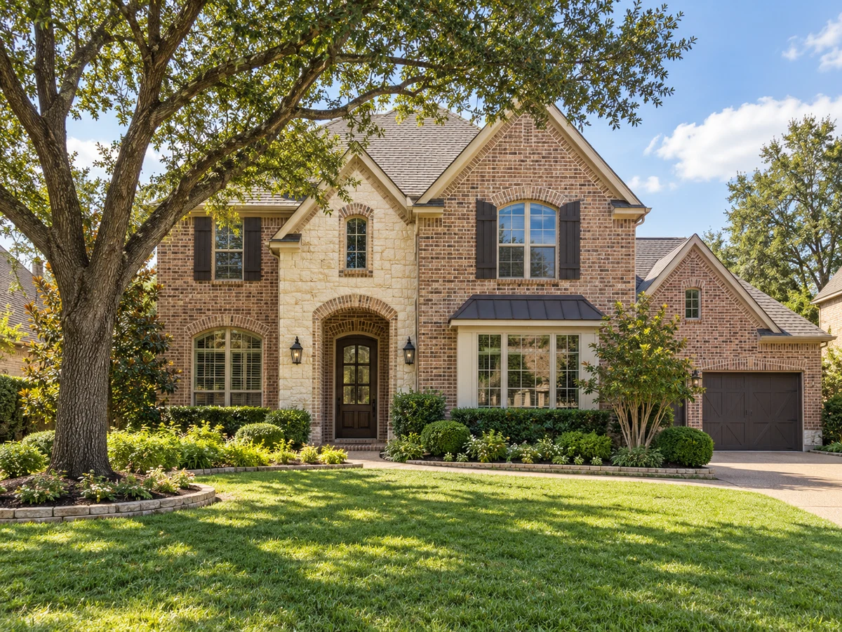 Architectural illustration of exterior features inspired by Stanford Meadow in McKinney