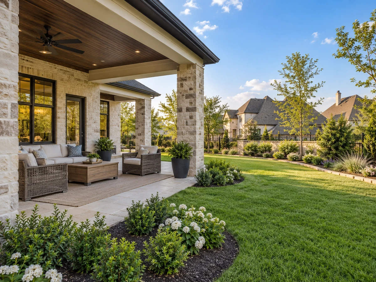 Architectural illustration of outdoor features inspired by Star Trail in Prosper