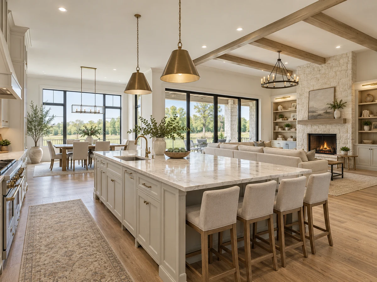 Architectural illustration of interior features inspired by Stinson Highlands in Lucas