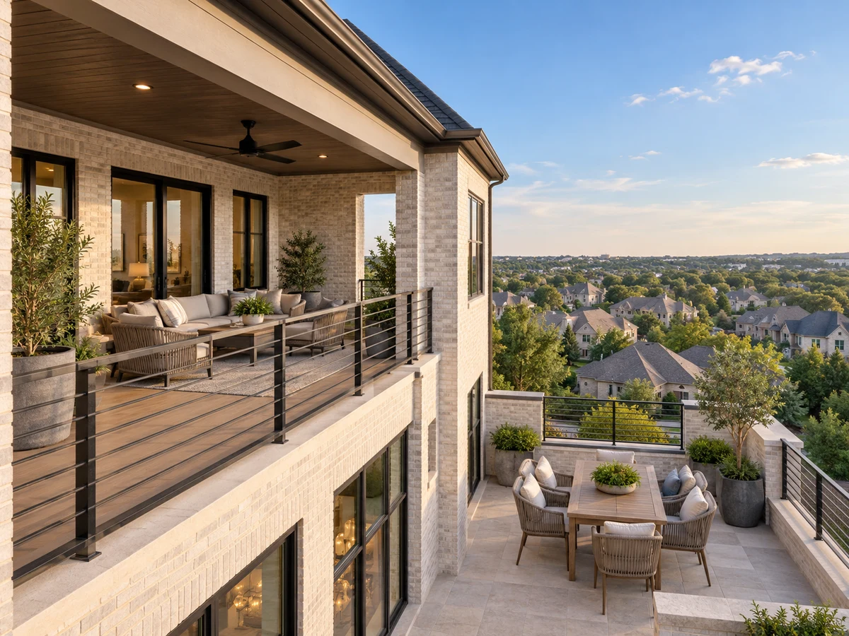 Architectural illustration of outdoor features inspired by The Pinnacle At Craig Ranch in McKinney
