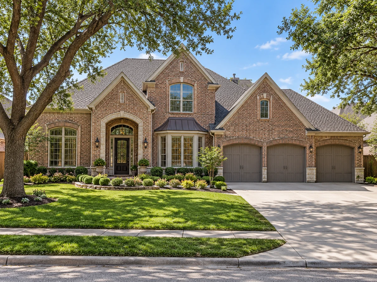 Architectural illustration of exterior features inspired by Thornberry Ridge in McKinney