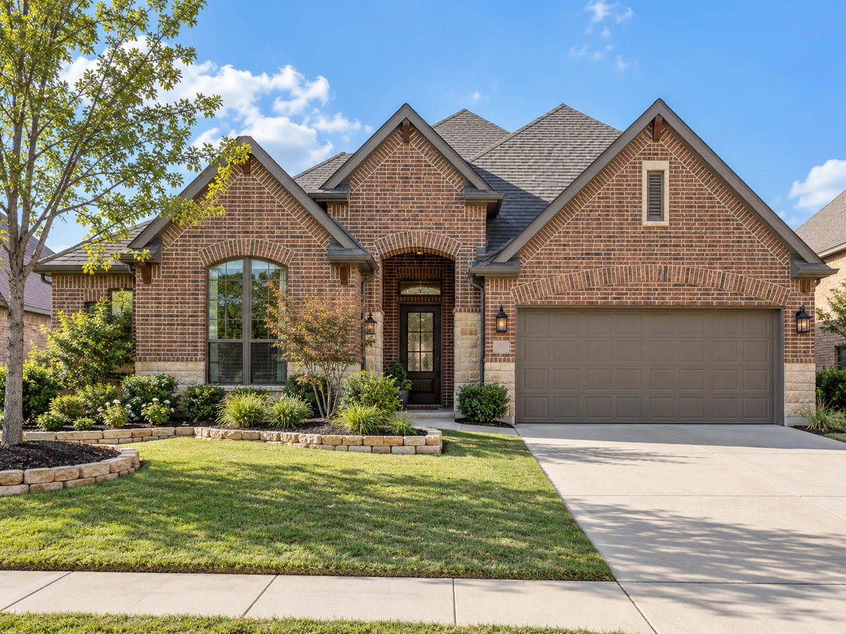 Architectural illustration of exterior features inspired by Timber Creek in McKinney