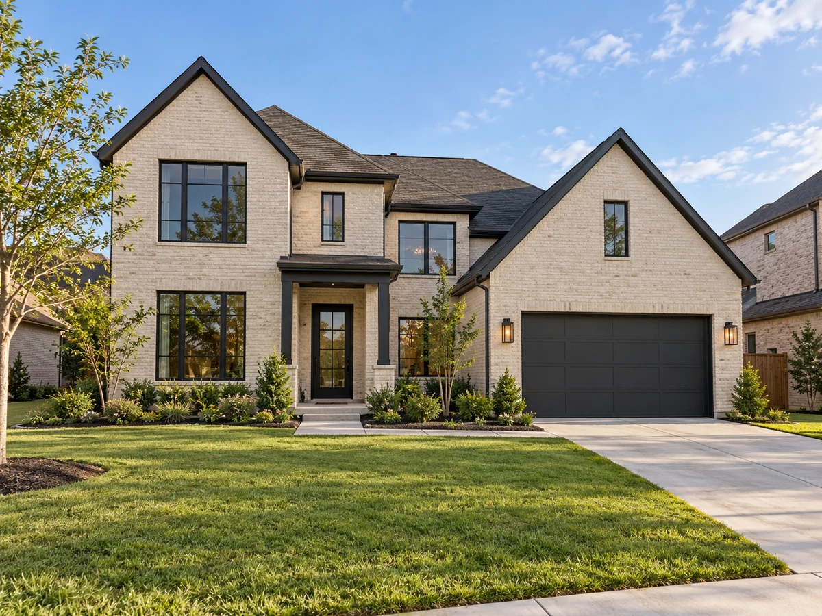 Architectural illustration of exterior features inspired by Trails At Cottonwood Creek in Rowlett