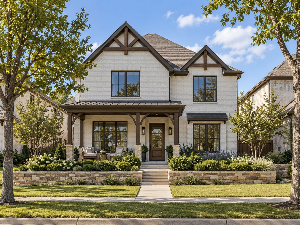 Architectural illustration of exterior features inspired by Trails At Craig Ranch in McKinney