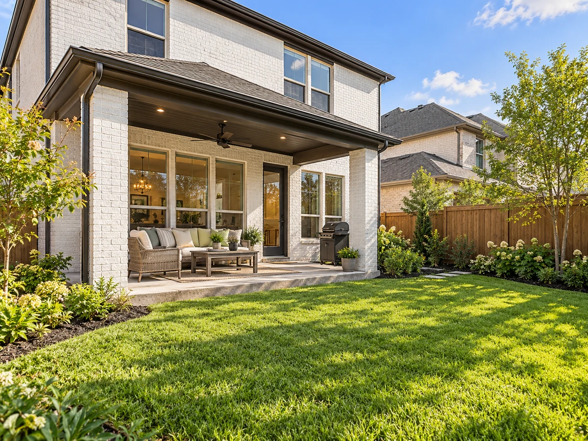 Architectural illustration of outdoor features inspired by Trails At Craig Ranch in McKinney