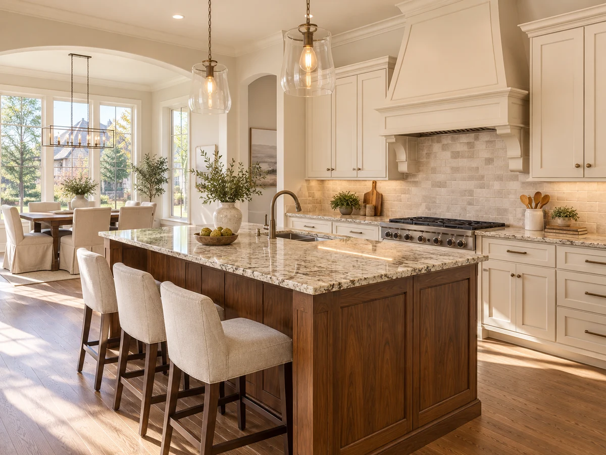 Architectural illustration of interior features inspired by Trails Of Glenwood in Plano