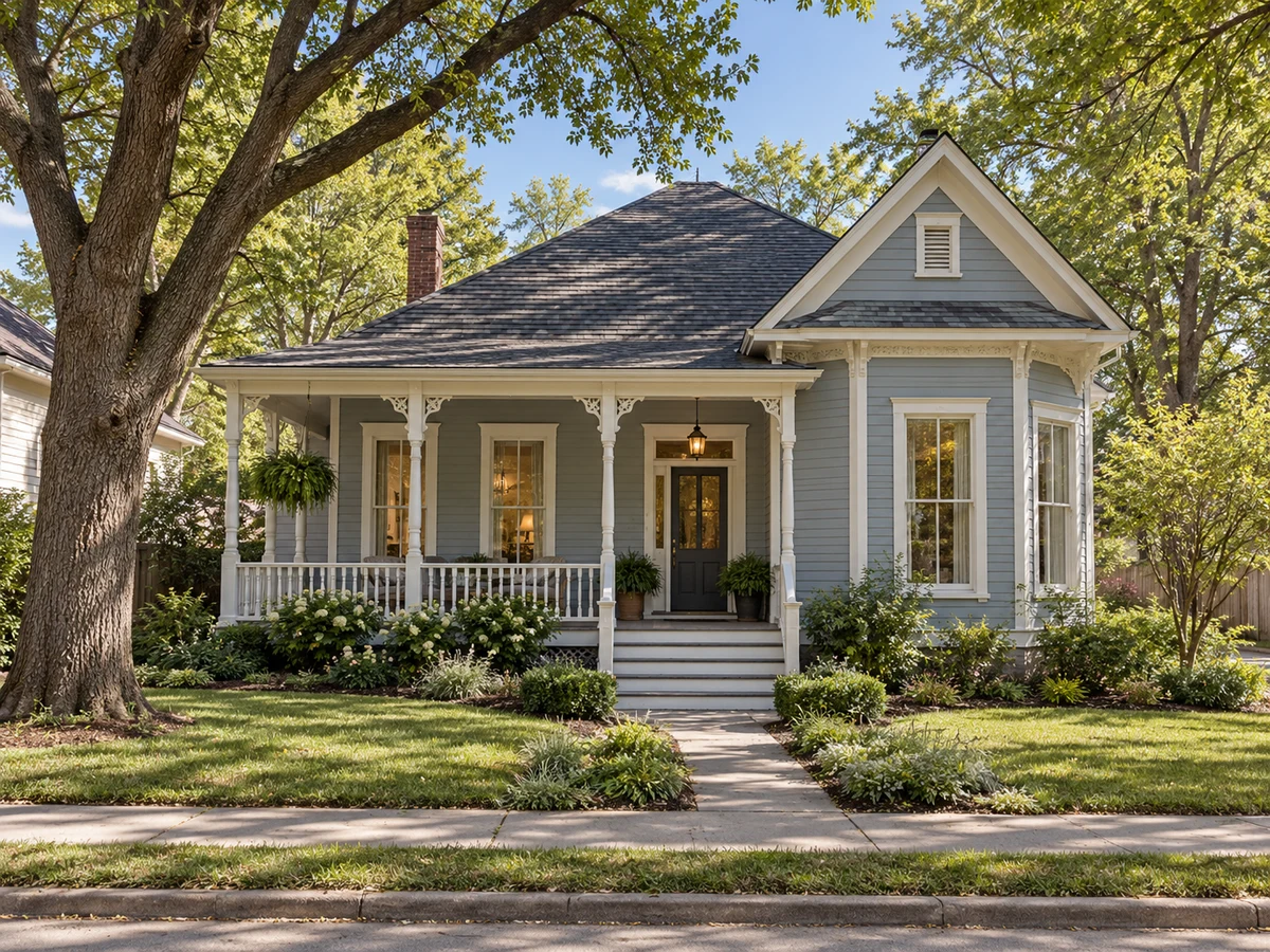 Architectural illustration of exterior features inspired by TT Bradley in McKinney