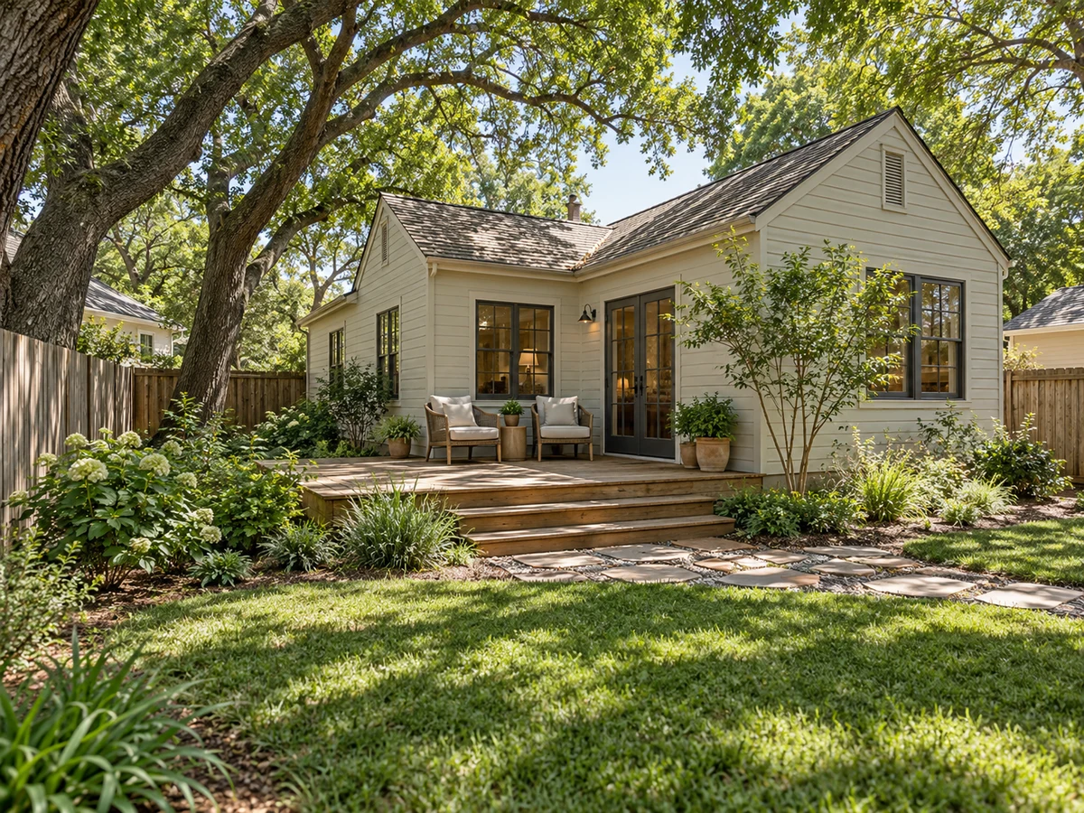 Architectural illustration of outdoor features inspired by TT Bradley in McKinney