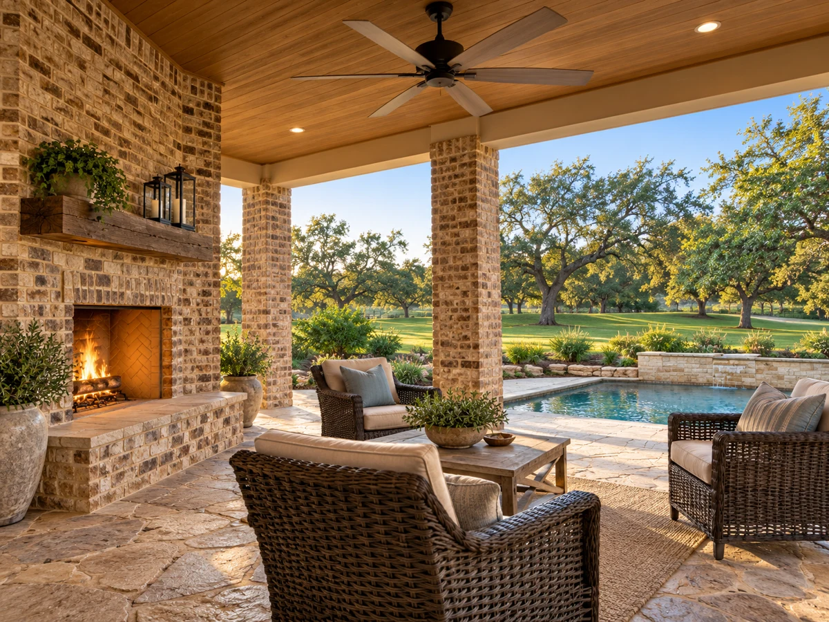Architectural illustration of a outdoor inspired by Twelve Oaks in Celina
