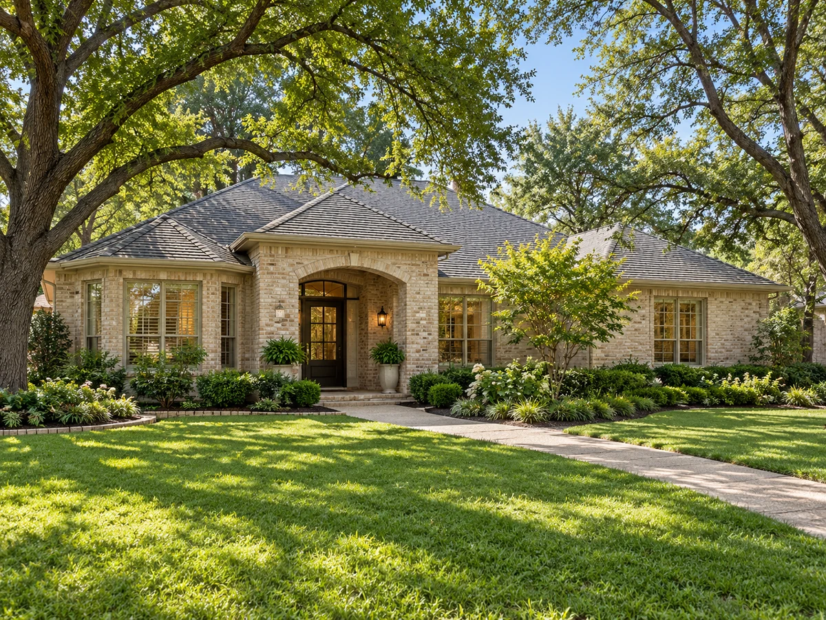 Architectural illustration of exterior features inspired by Village Of Eldorado in McKinney