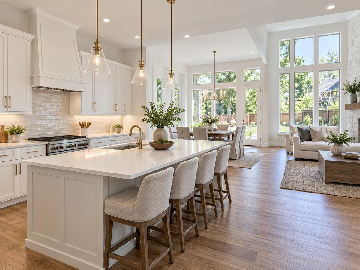 Architectural illustration of interior features inspired by Village Park North in McKinney