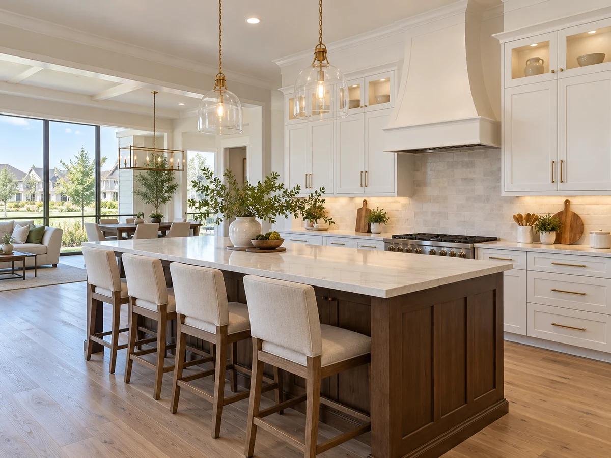 Architectural illustration of interior features inspired by Villas Of Pecan Creek in Plano