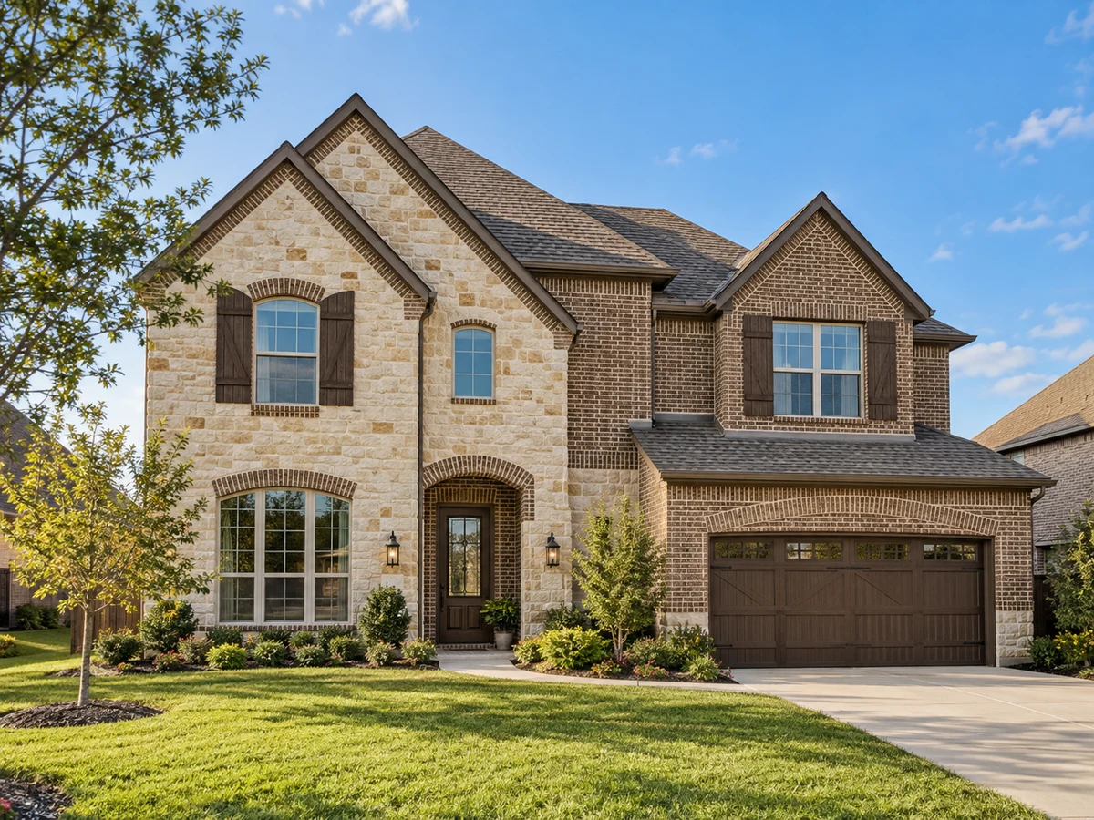 Architectural illustration of exterior features inspired by Vineyards in Rowlett