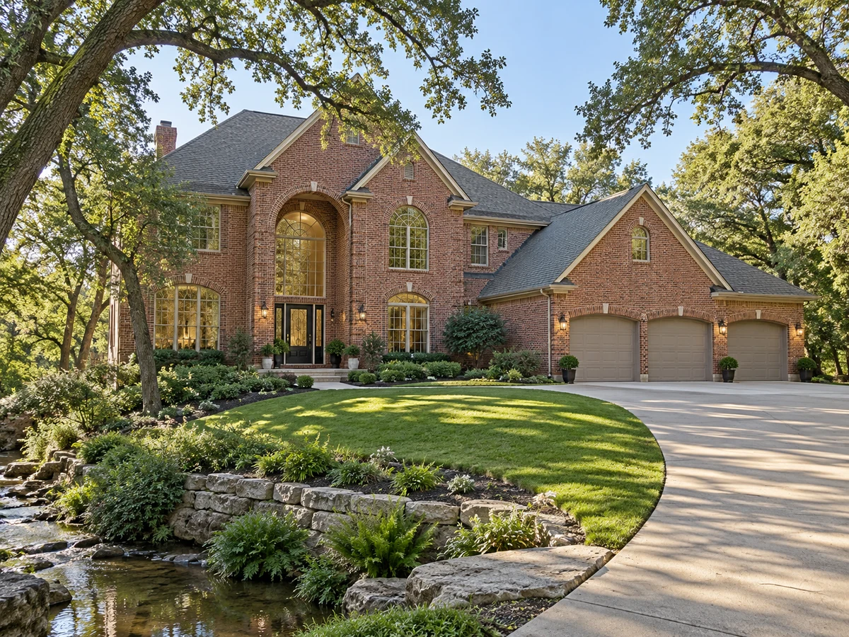 Architectural illustration of exterior features inspired by Virginia Woods in McKinney