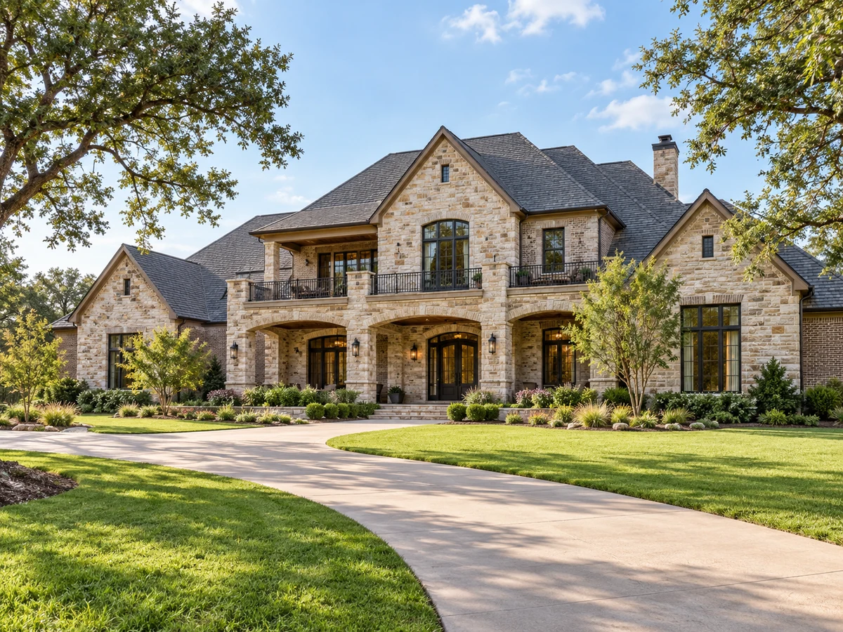 Architectural illustration of exterior features inspired by Waterstone Estates in McKinney