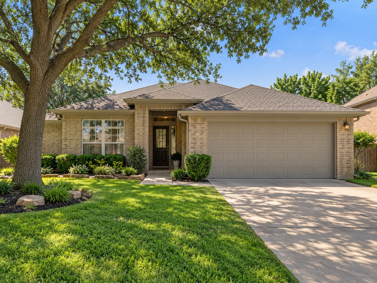 Architectural illustration of exterior features inspired by Waterview in Rowlett