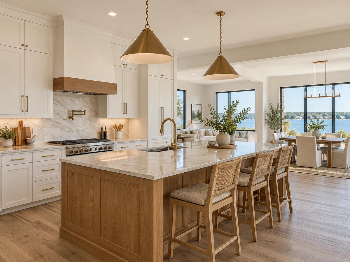 Architectural illustration of interior features inspired by Waterview in Rowlett