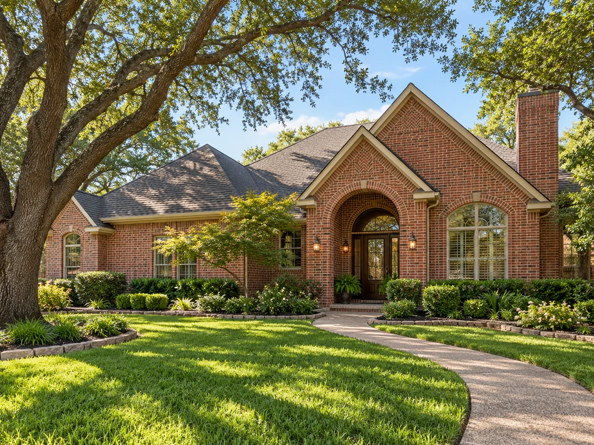 Architectural illustration of exterior features inspired by Whiffletree in Plano