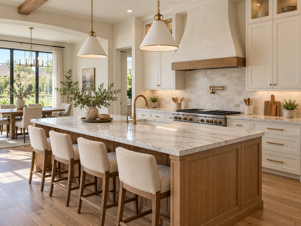 Architectural illustration of interior features inspired by Whitley Place in Prosper