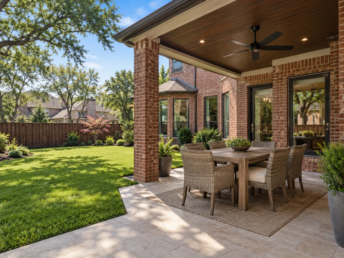 Architectural illustration of outdoor features inspired by Willow Bend Park in Plano