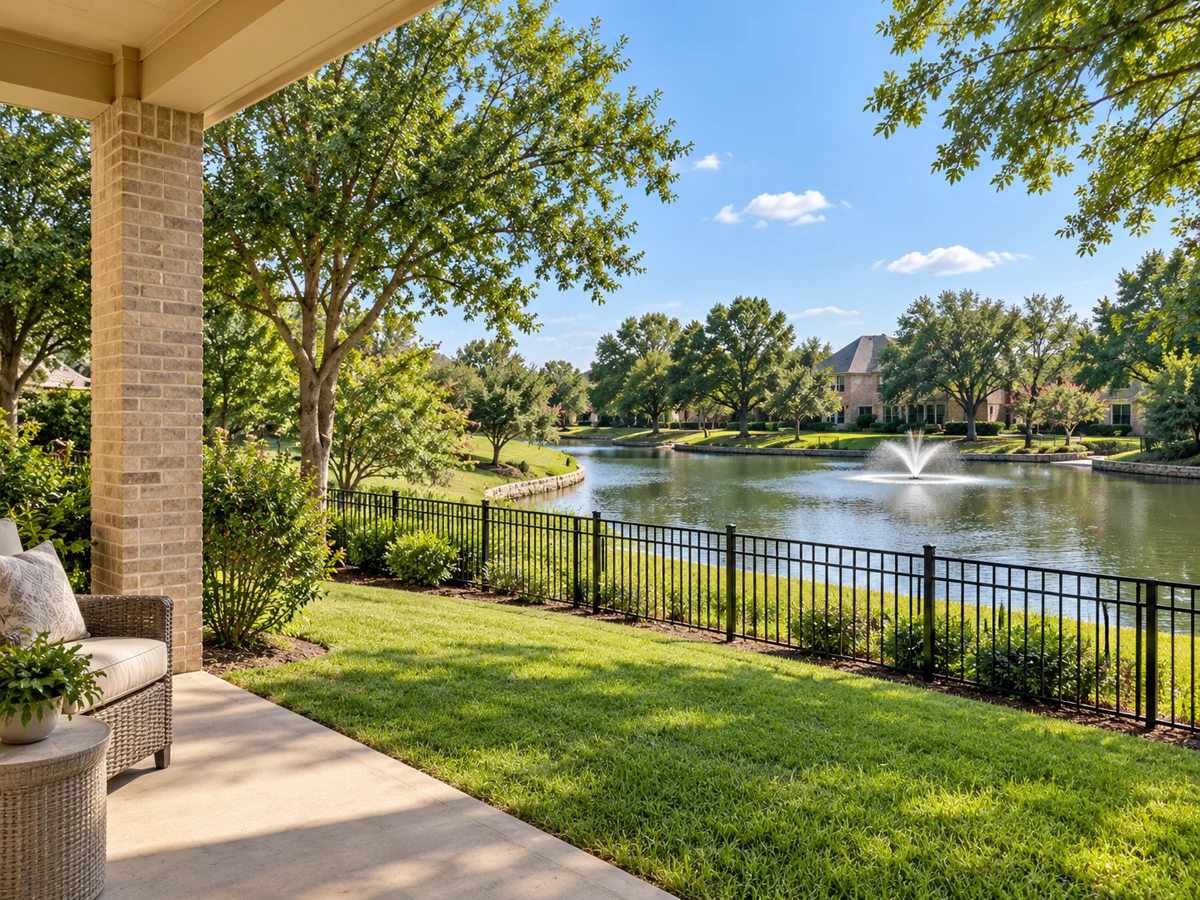 Architectural illustration of a outdoor inspired by Willow Pond in Frisco