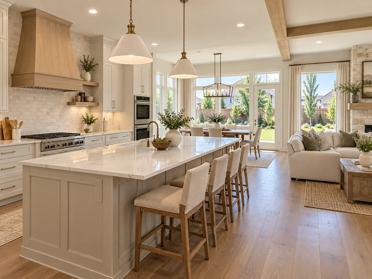 Architectural illustration of interior features inspired by Willow Wood in McKinney
