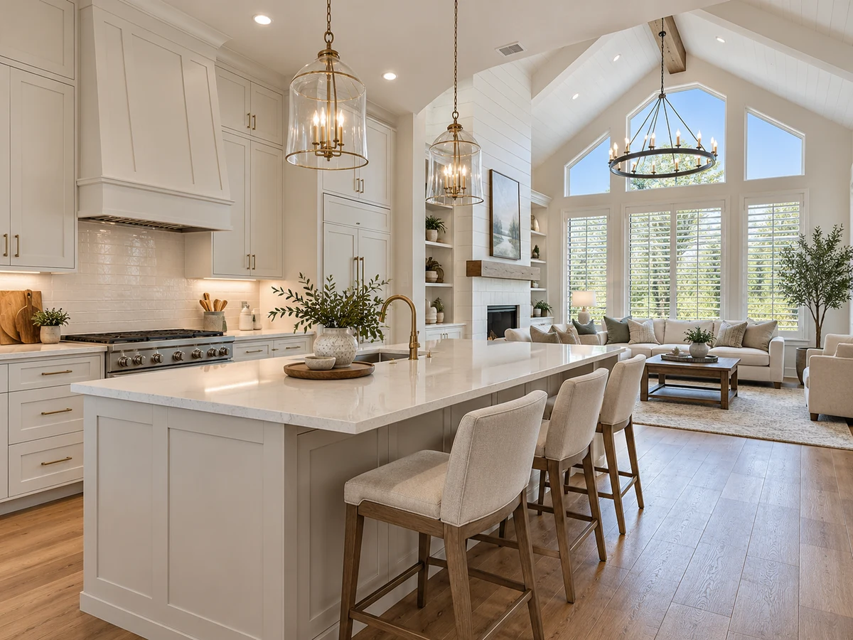 Architectural illustration of interior features inspired by Wilmeth Ridge North in McKinney