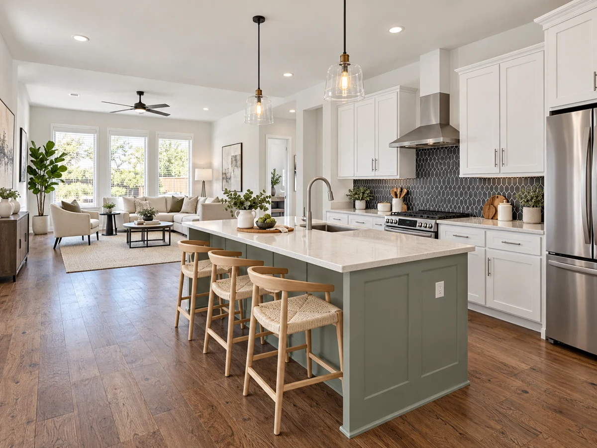 Architectural illustration of a interior inspired by Windermere in Farmers Branch