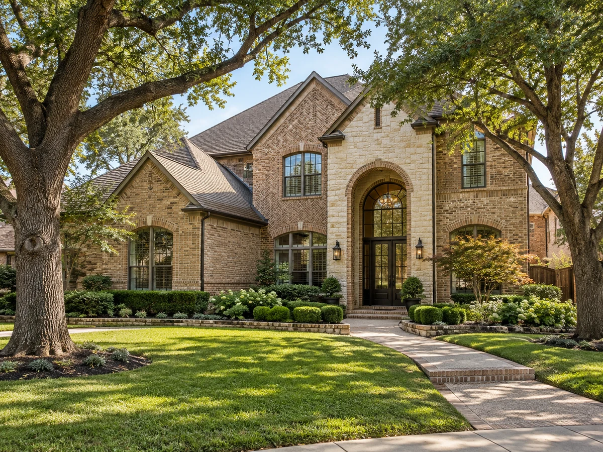 Architectural illustration of exterior features inspired by Windhaven in Plano
