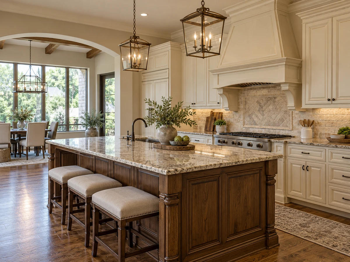 Architectural illustration of interior features inspired by Windhaven in Plano