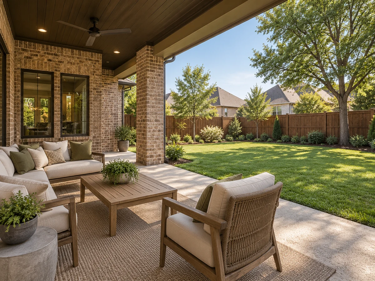Architectural illustration of outdoor features inspired by Windhaven in Plano
