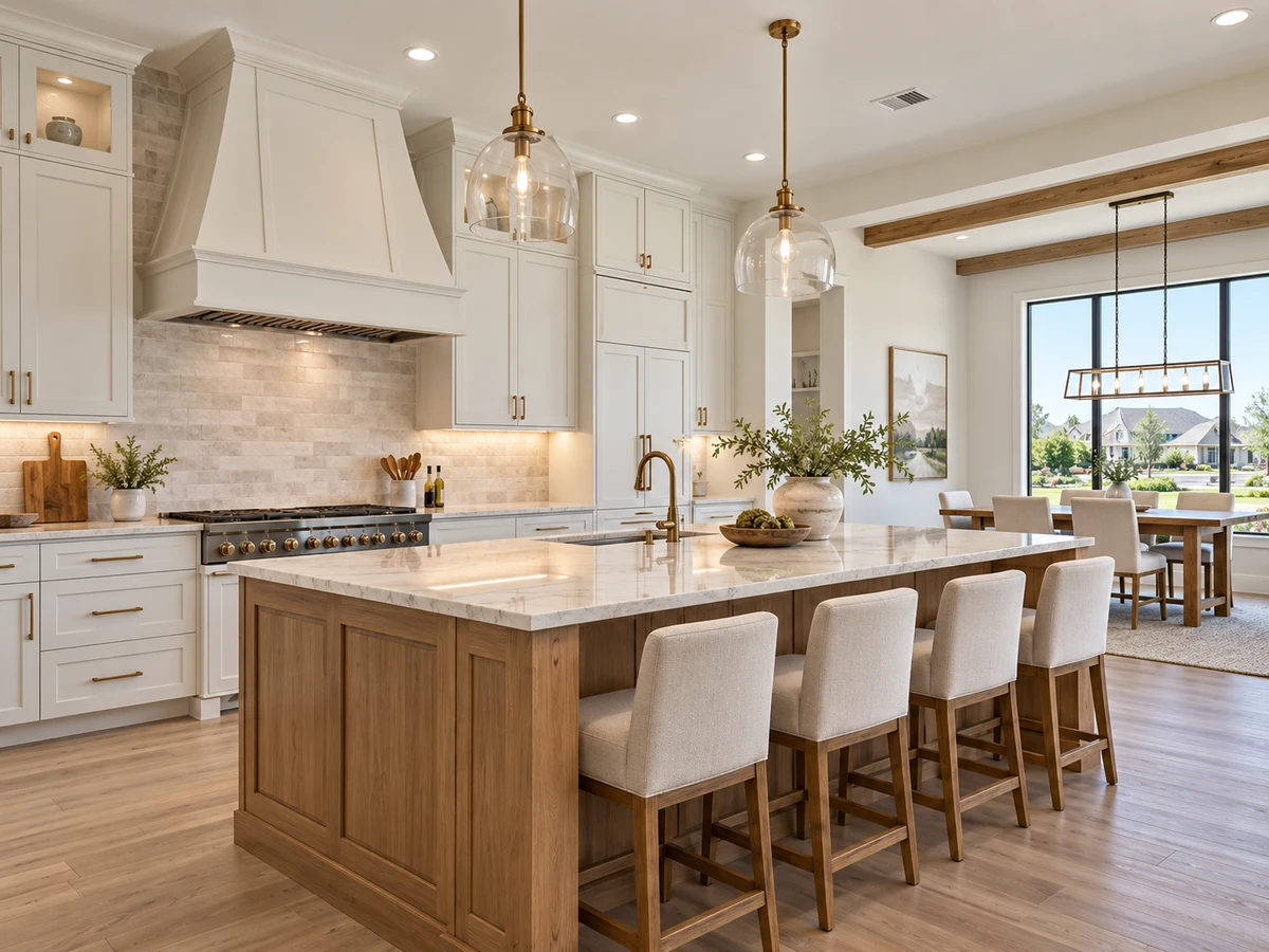 Architectural illustration of interior features inspired by Woodbridge in Sachse
