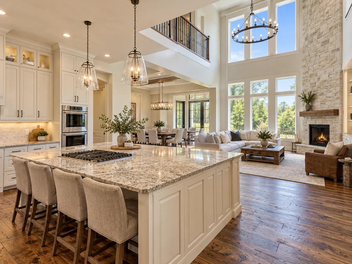Architectural illustration of interior features inspired by Wynn Ridge Estates in McKinney